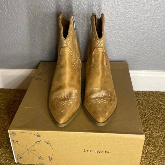 Brown indigo boots - Picture 3 of 5